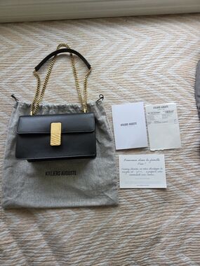 Alma Gold Edition Black Box Leather Bag | Like New